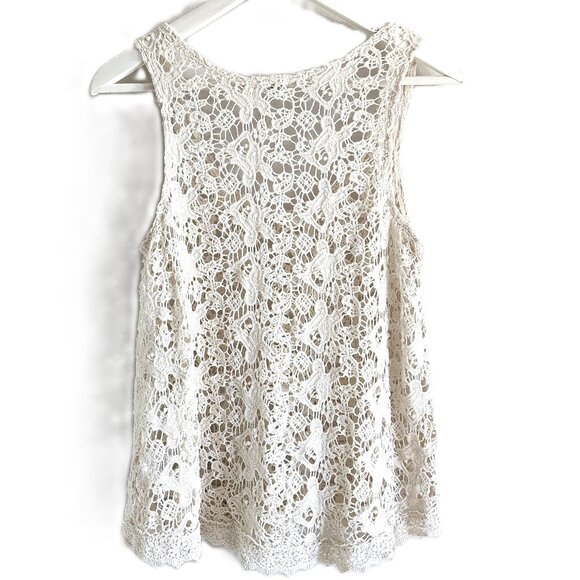 Urban Outfitters Ecoté cream crochet tank top - Picture 3 of 10